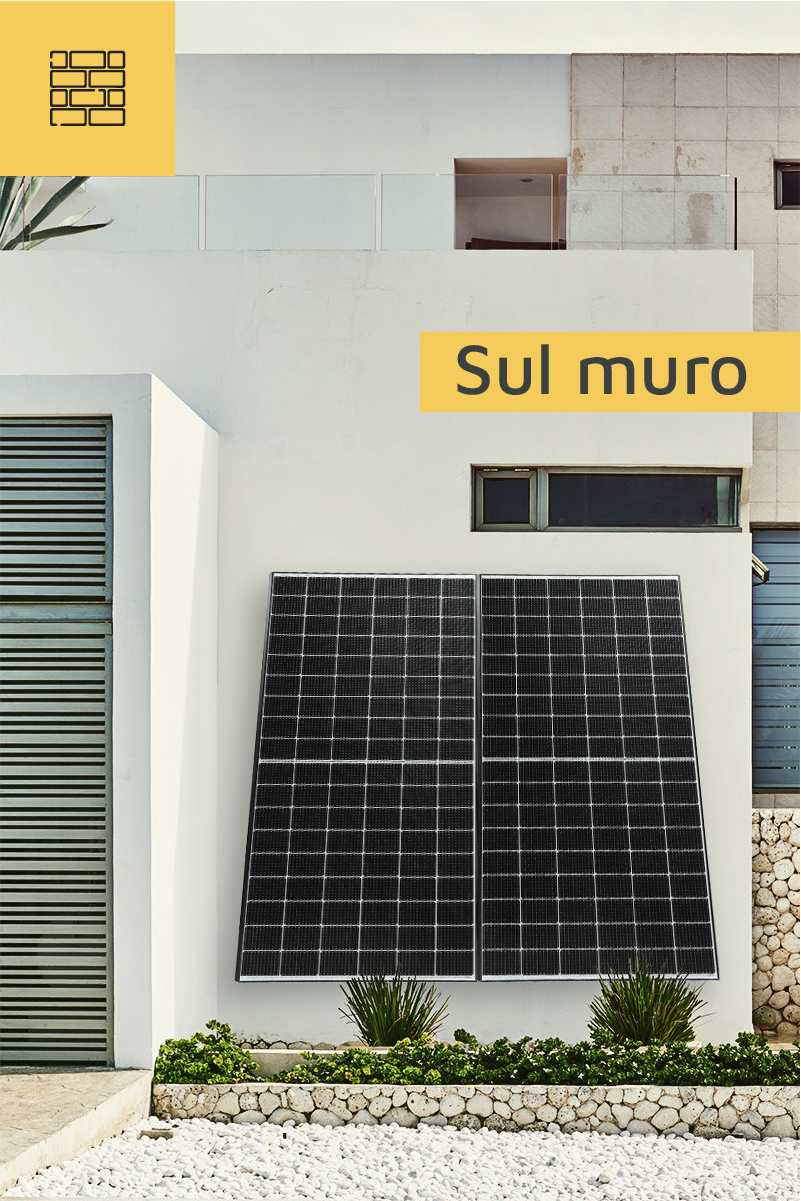 fotovoltaico da balcone a muro